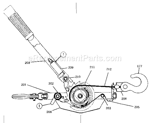 Craftsman 1797874 Cable-Hoist/Puller Page A Diagram