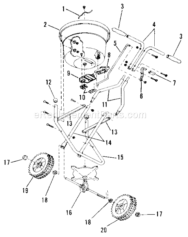 Craftsman 1930 Spreader Replacement Parts Diagram