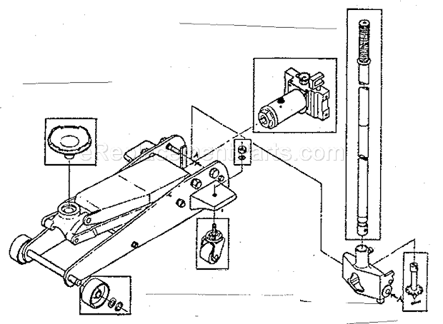 Craftsman 21412400 2 Ton Floor Jack Unit Diagram