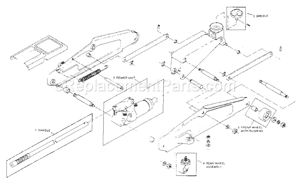 Craftsman 21450111 4500 Lbs. Capacity Service Jack Unit Parts Diagram