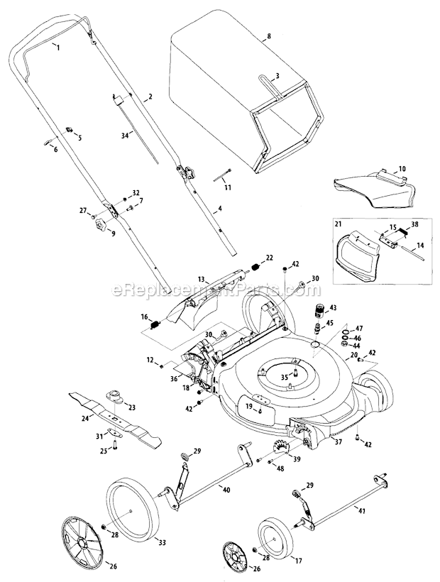 Craftsman 24738911 Lawn Mower Page A Diagram