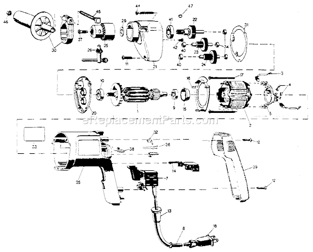 Craftsman 27024 1/2 In Drill Unit Parts Diagram