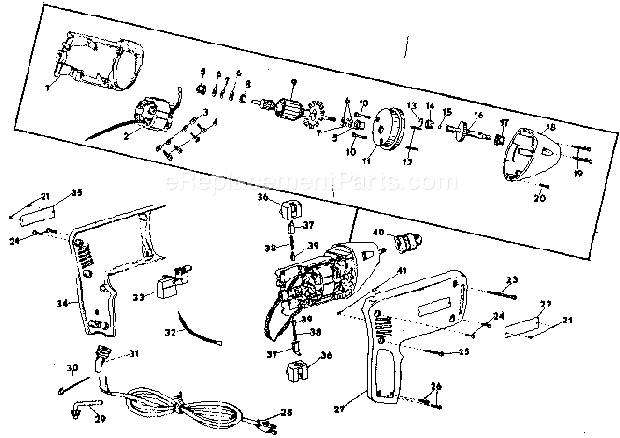 Craftsman 31511300 1/4 In Electric Drill Page A Diagram