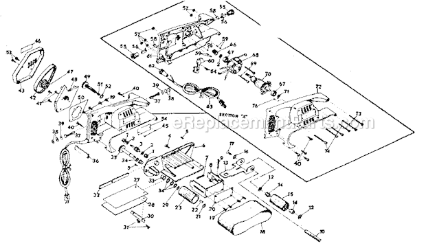 Craftsman 31511721 3 Inch Belt Sander Unit Parts Diagram