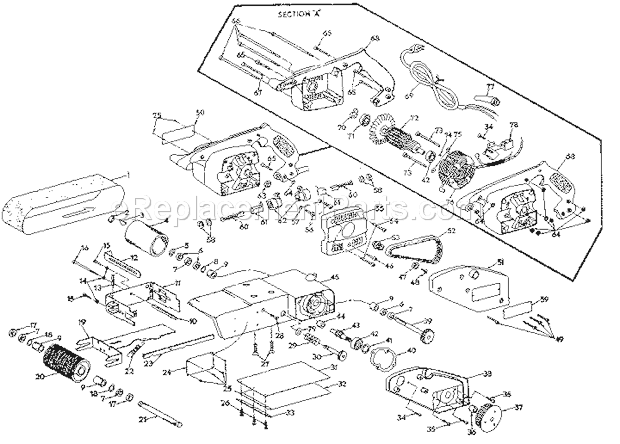 Craftsman 31511762 4 Inch Belt Sander Unit Parts Diagram