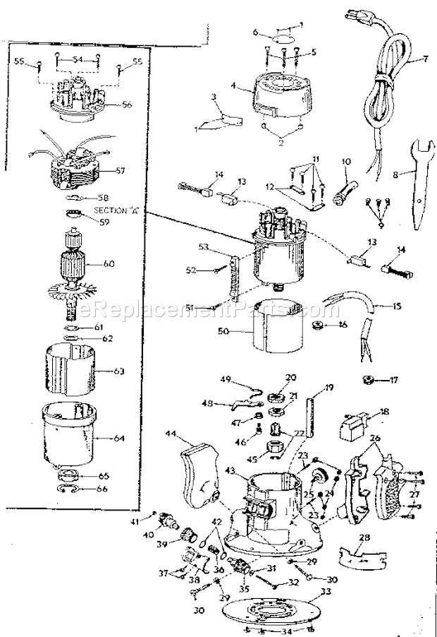 Craftsman 31517381 Router Unit Parts Diagram