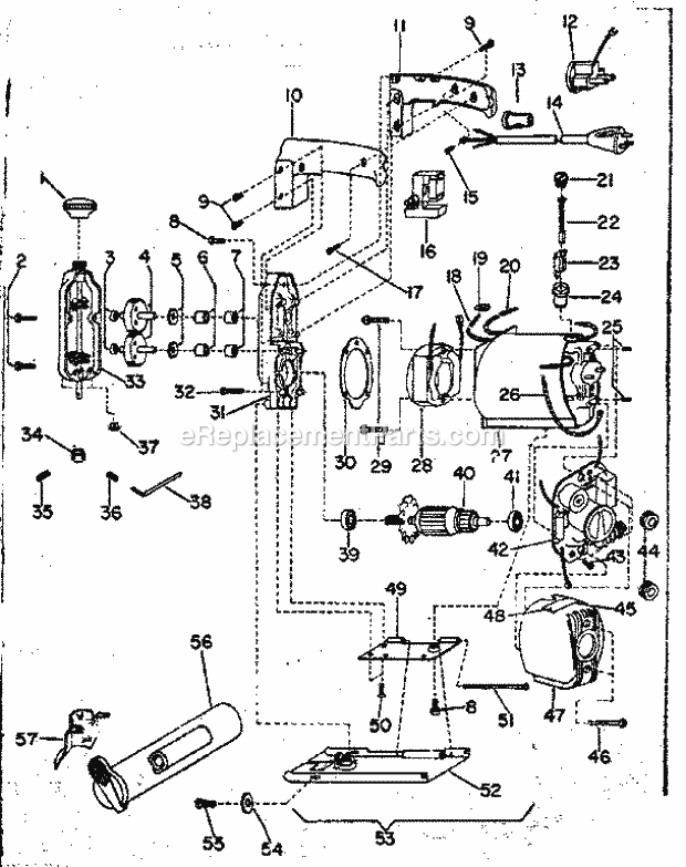 Craftsman 31527722 Multi-speed Sabre Saw Unit Parts Diagram