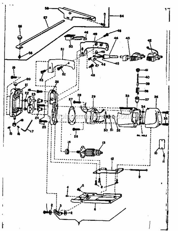 Craftsman 31527942 Sabre Saw Unit Parts Diagram
