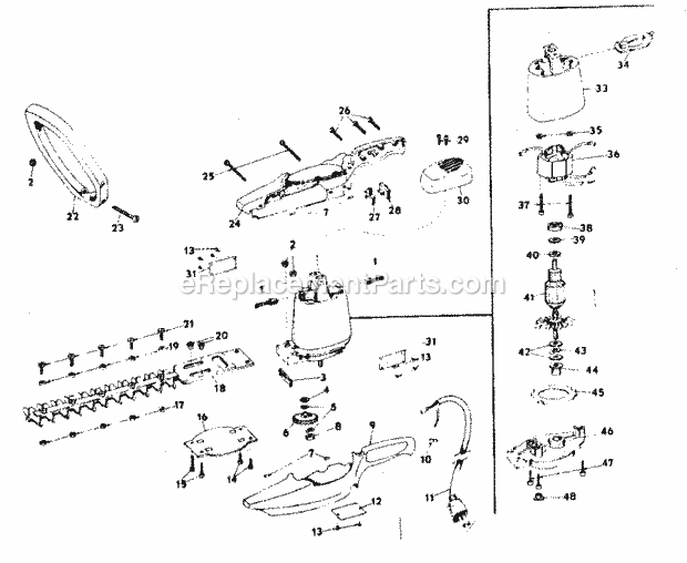 Craftsman 31581522 Hedge Trimmer Page A Diagram