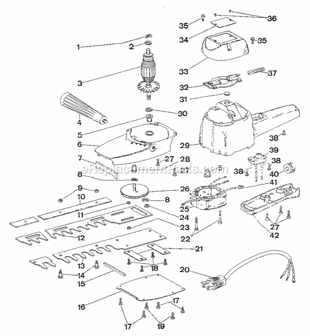 Craftsman 31585701 Hedge Trimmer Page A Diagram
