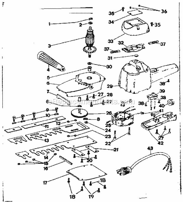 Craftsman 31585730 Hedge Trimmer Page A Diagram