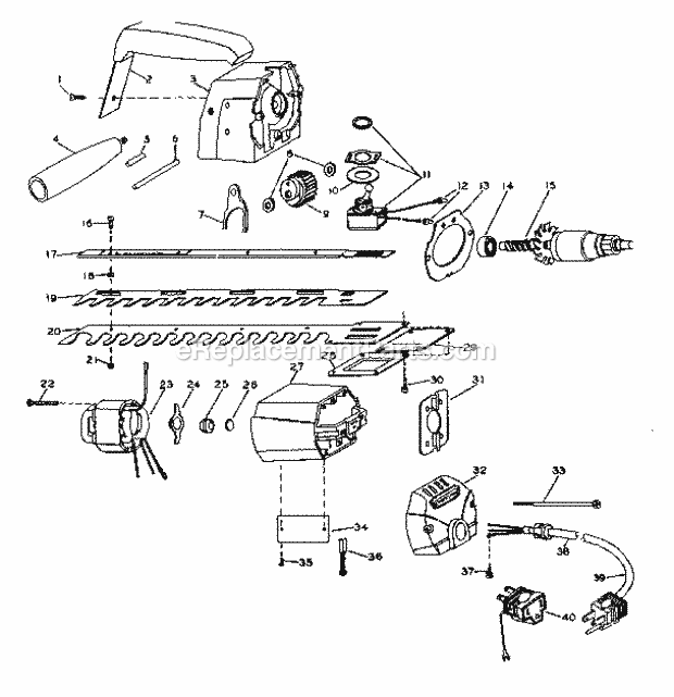 Craftsman 31585891 Hedge Trimmer Page A Diagram