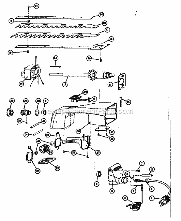 Craftsman 31585910 Hedge Trimmer Page A Diagram