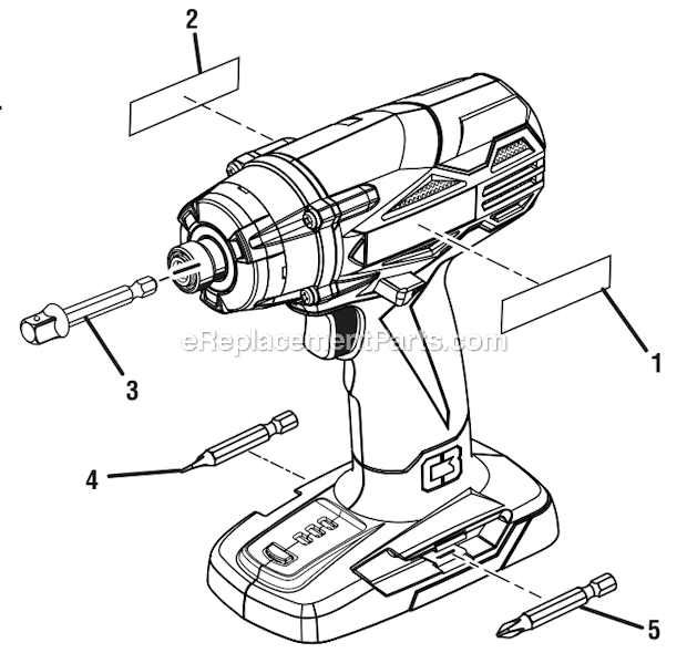Craftsman 315ID2025 19.2 Volt Multi-Speed Impact Driver Page A Diagram