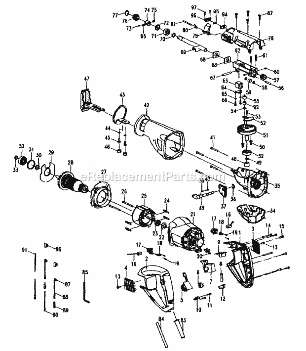 Craftsman 32017196 Reciprocating Saw Saw Diagram