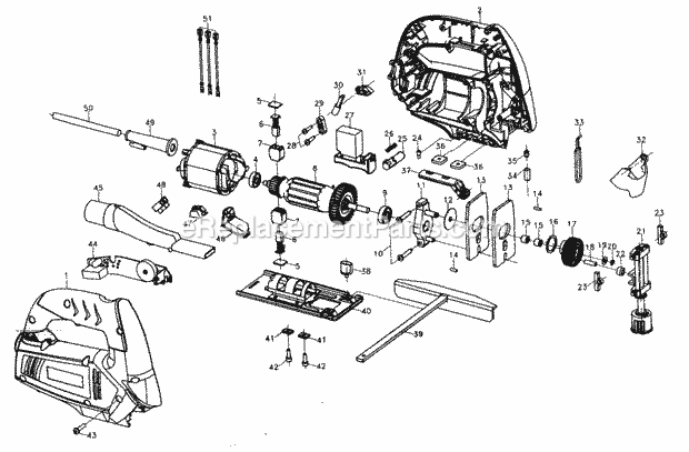 Craftsman 32017234 Sabre Saw Cabinet Parts Diagram