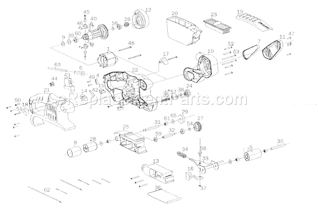 Craftsman 32017559 Belt Sander Cabinet Parts Diagram