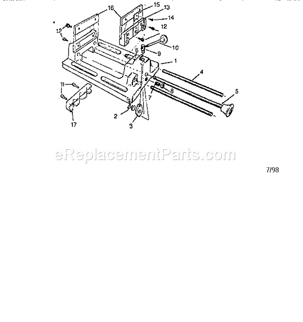 Craftsman 3512526814-In. Quick Grip/release Vise Unit Parts Diagram