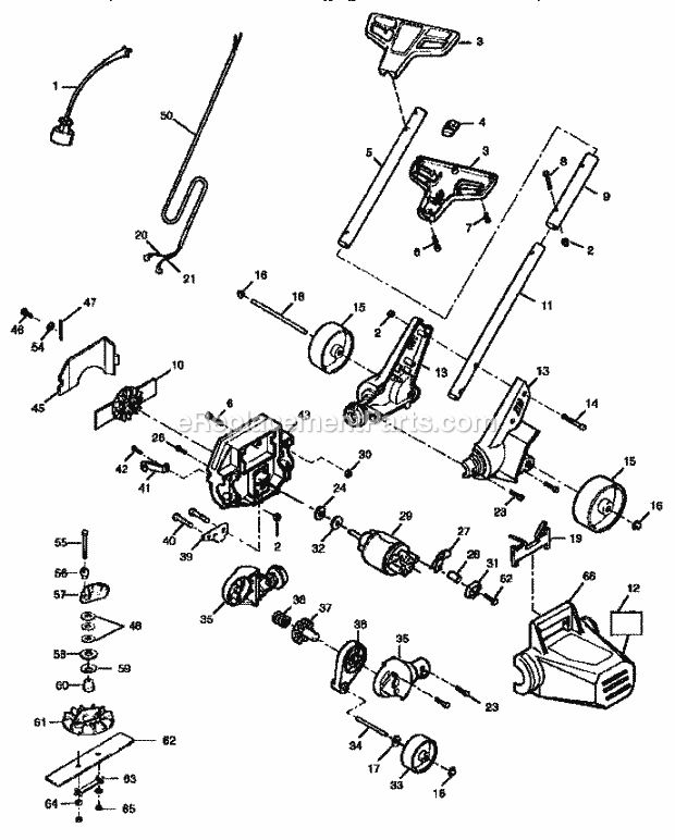 Craftsman 358796460 Electric Edger Page A Diagram