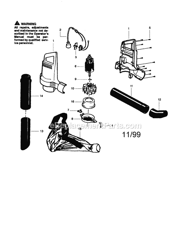 Craftsman 358798330 Blower Page A Diagram