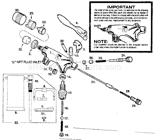 Craftsman 36415501 Detail Touch-Up Gun Page A Diagram