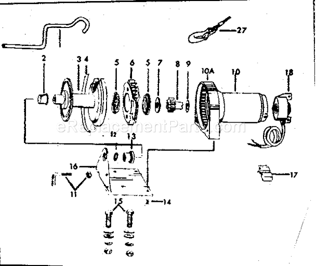 Craftsman 3952 Winch Unit Diagram