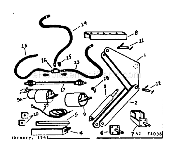 Craftsman 4714038 Pick-up Hoist Replacement Parts Diagram