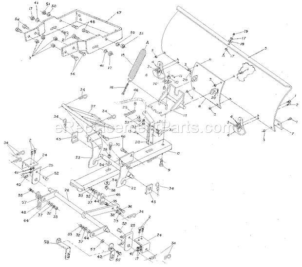Craftsman 486244030 Snow Blade Replacement Parts Diagram