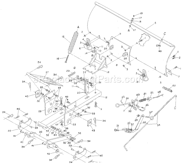 Craftsman 486244072 Snow Blade Replacement Parts Diagram