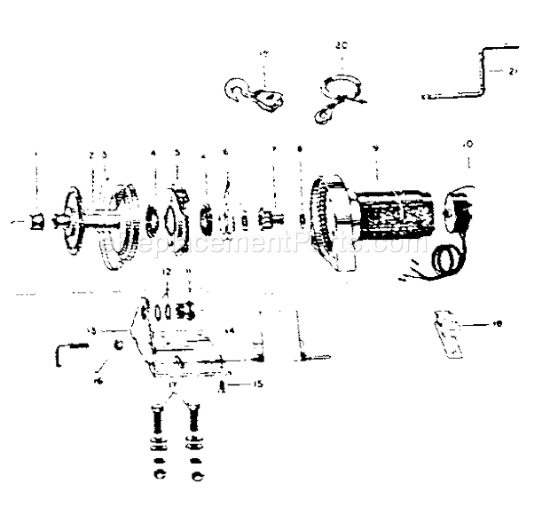 Craftsman 49420 12 Volt Electric Winch Unit Diagram