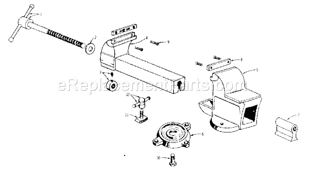 Craftsman 50651777 Sears Mechanics Vise Unit Parts Diagram