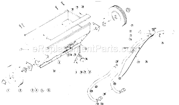Craftsman 67119180 Drop-Type Spreader Replacement Parts Diagram