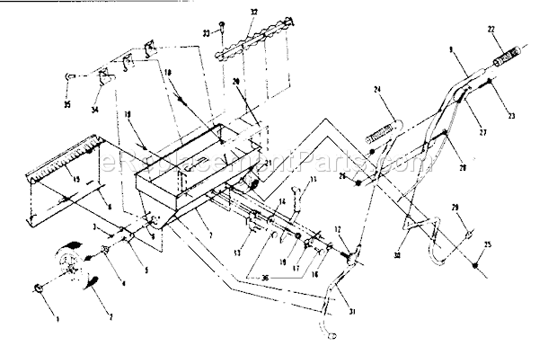 Craftsman 67119182 Drop-Type Spreader Replacement Parts Diagram