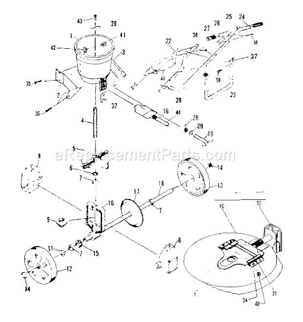 Craftsman 67119262 Roto-Type Spreader Replacement Parts Diagram