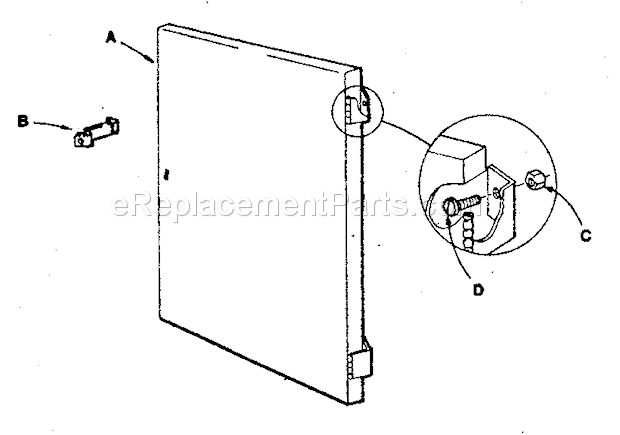 Craftsman 706103380 Workbench Door Unit Parts Diagram