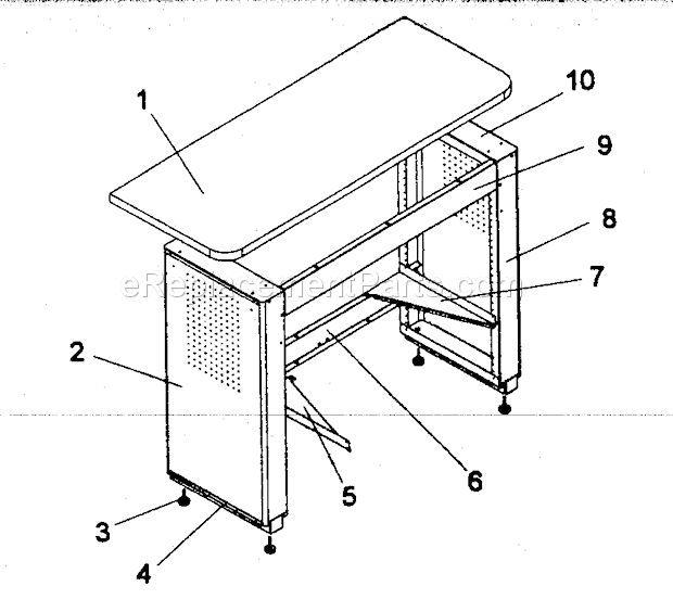 Craftsman 706592290 Workbench Cabinet Parts Diagram