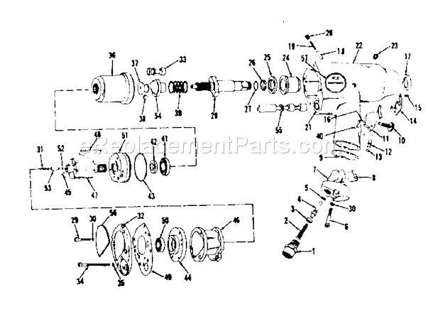 Craftsman 75618848 Impact Wrench Unit Parts Diagram
