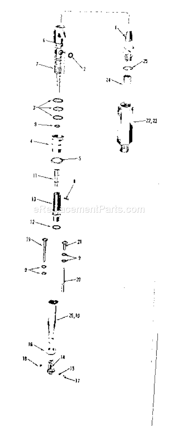 Craftsman 75618849 Air Scribe Unit Parts Diagram