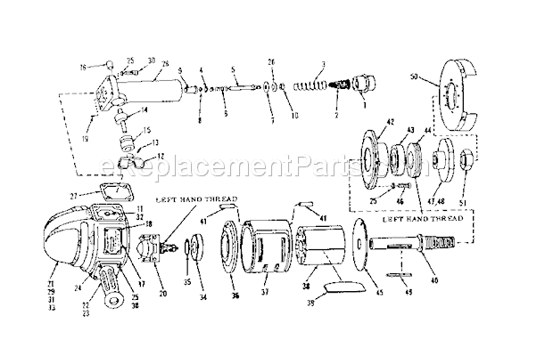 Craftsman 75618869 Vertical Grinder Unit Parts Diagram