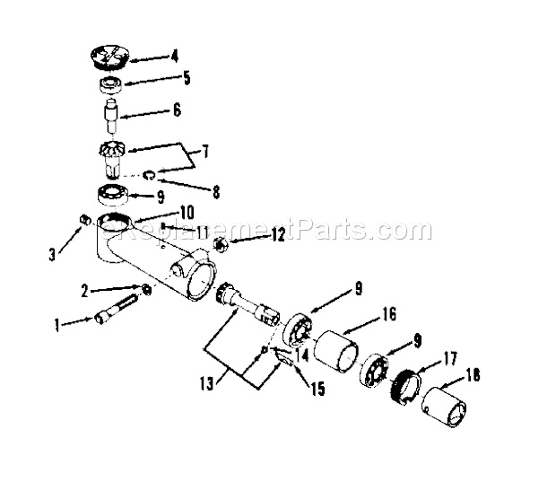Craftsman 756188850 Angle Wrench Unit Parts Diagram