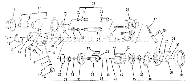 Craftsman 75618890 1/2 Inch Heavy Duty Air Impact Wrench Unit Parts Diagram