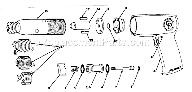 Craftsman 75618894 Air Hammer Unit Parts Diagram