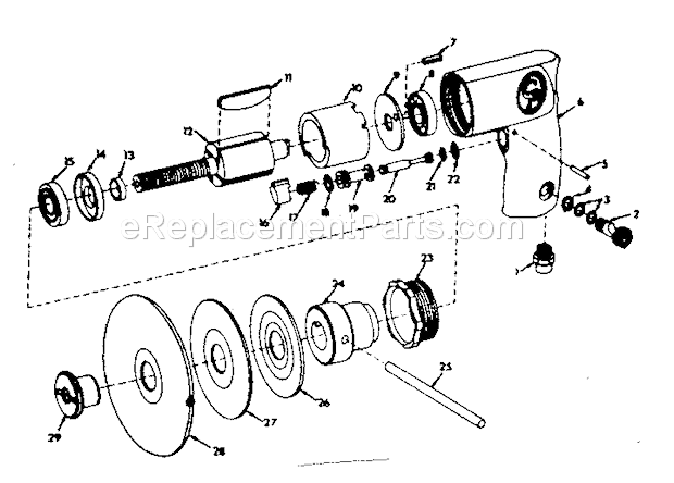 Craftsman 75618969 Air Drive Sander Unit Parts Diagram