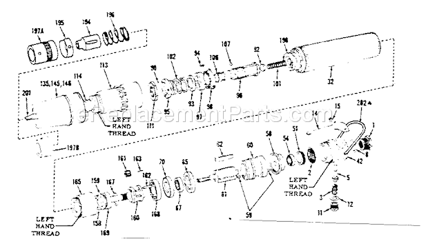 Craftsman 756CP-901A Air Powered Screwdriver Unit Parts Diagram