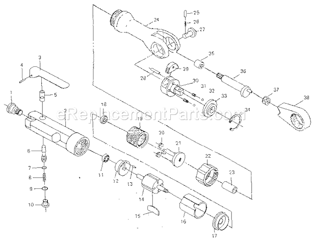 Craftsman 87518845 Air Ratchet Unit Parts Diagram