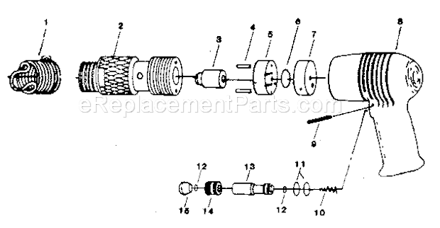 Craftsman 875188970 Medium Air Hammer Unit Parts Diagram