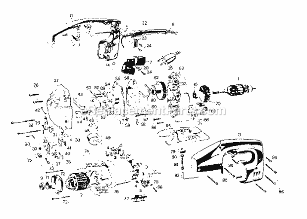Craftsman 900272500 Electric Variable Speed Orbital Sabre Saw Unit Parts Diagram