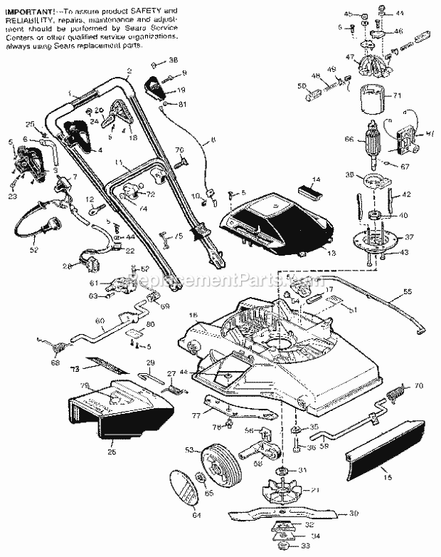 Craftsman 900370240 Lawn Mower Page A Diagram