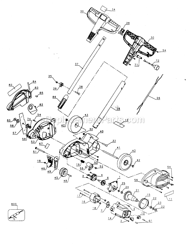Craftsman 90079654 Electric Edger Page A Diagram