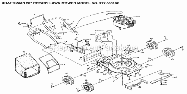 Craftsman 917383162 Lawn Mower Page A Diagram